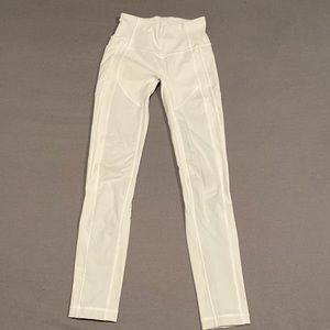 Size 4 White Lululemon Leggings